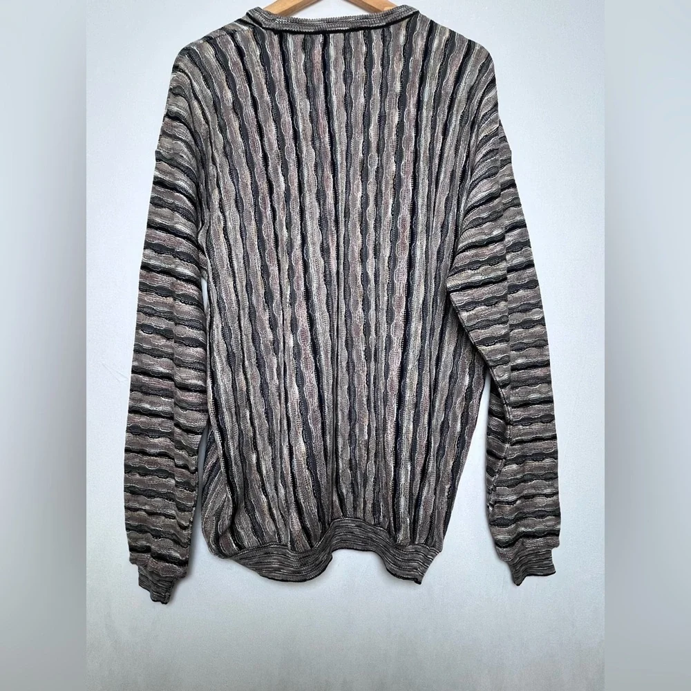 Tundra Vintage Men’s Canada Coogi Style 3D Knit Sweater L Textured 90s